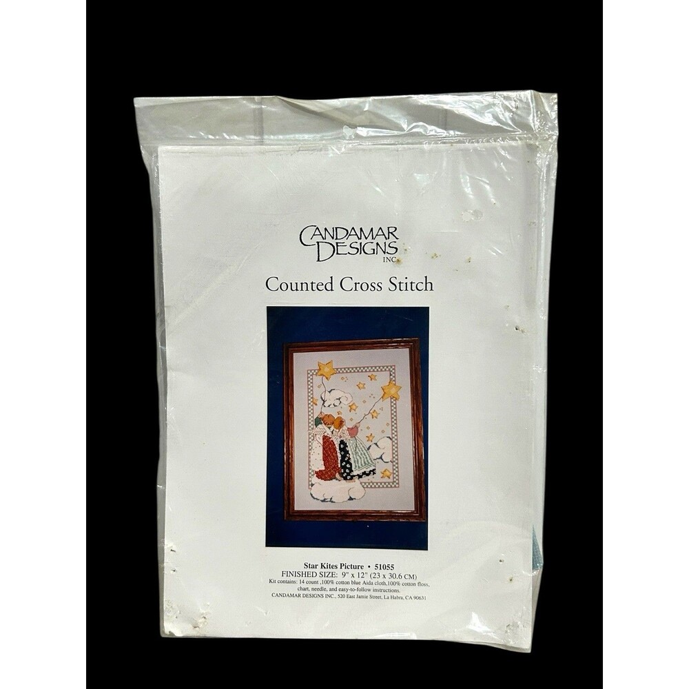 Candamar Designs Counted Cross Stitch Kit Star Kites Picture 51055 9” x 12”